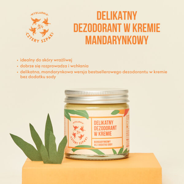 Delikatny dezodorant w kremie - Mandarynkowy - obrazek 3