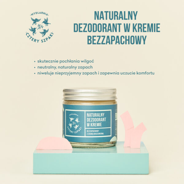 Naturalny dezodorant w kremie - bezzapachowy - obrazek 3