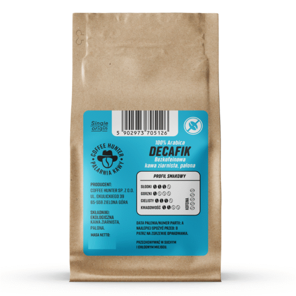 Kawa Organiczna DECAFIK Bezkofeinowa 250g - obrazek 2