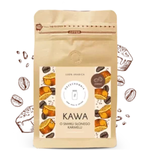 Kawa o smaku słonego karmelu ziarno 200 g