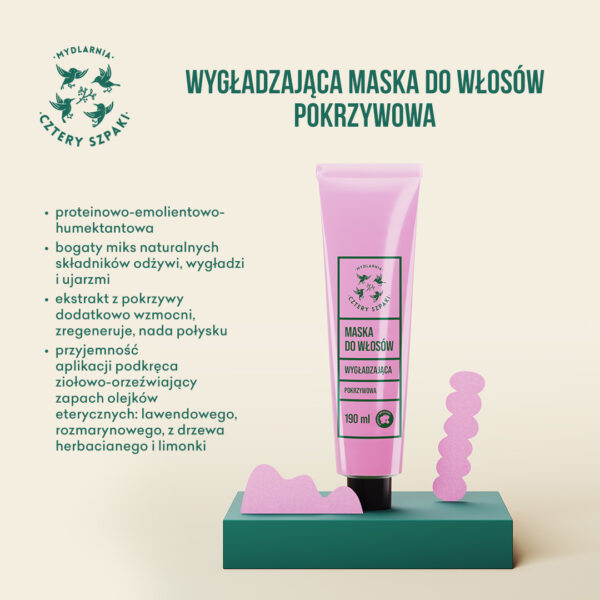 Wygładzająca maska do włosów - Pokrzywowa - obrazek 3