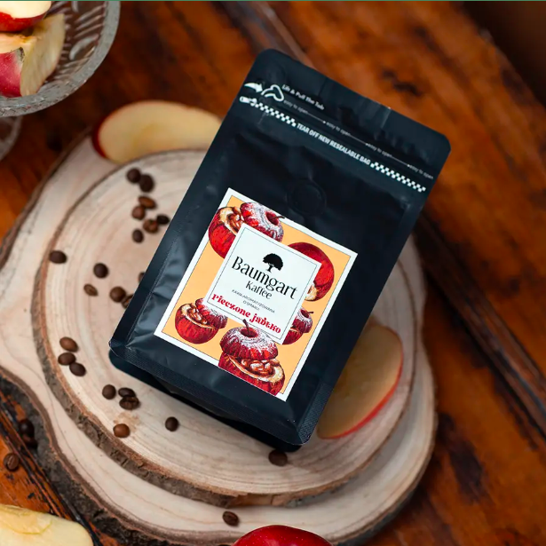 Kawa o smaku Pieczonego jabłka ziarno 200g - obrazek 2