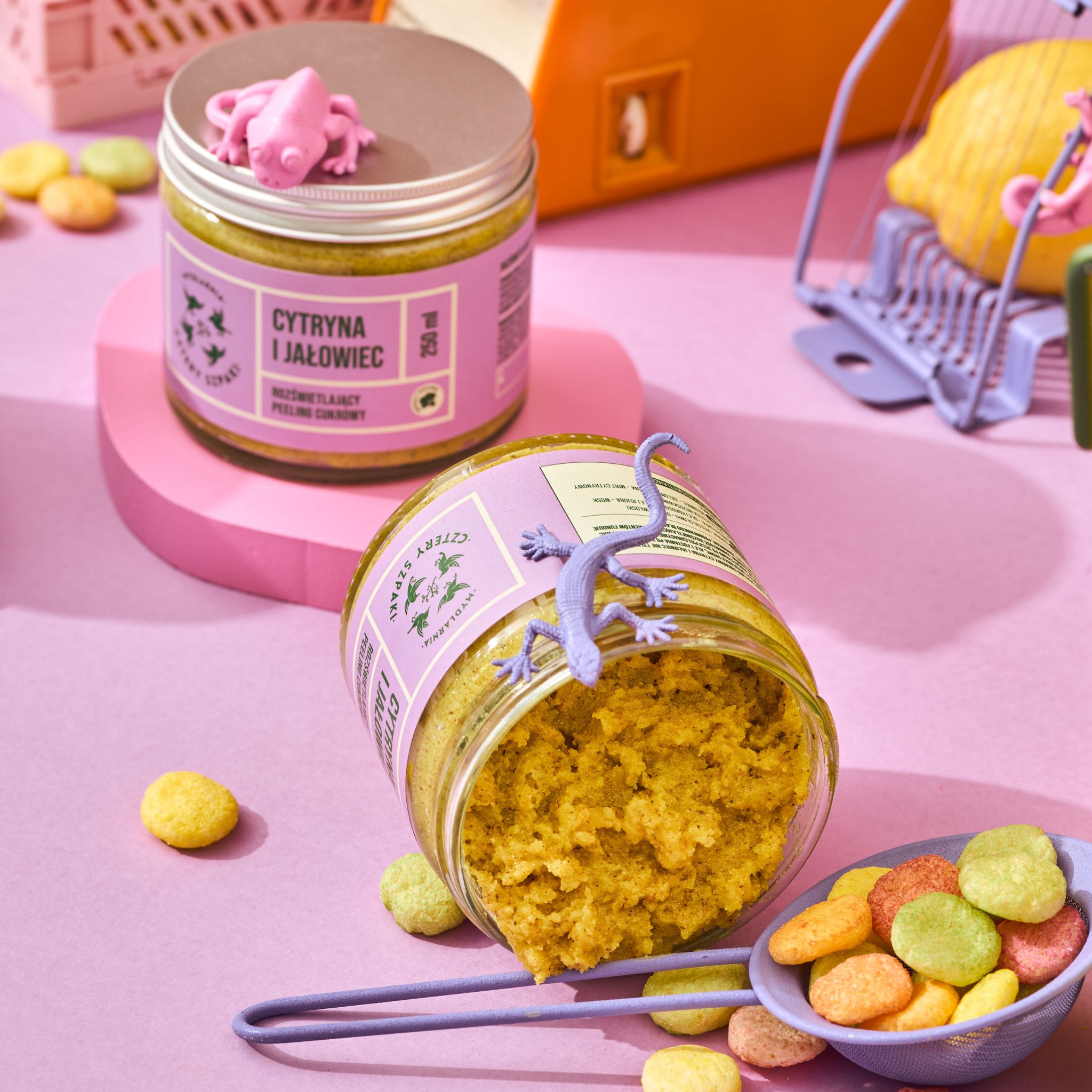 Cytryna i Jałowiec - rozświetlający peeling cukrowy - obrazek 2