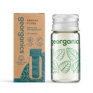 Nić dentystyczna jedwabna z mięta pieprzową, 30 m, Georganics