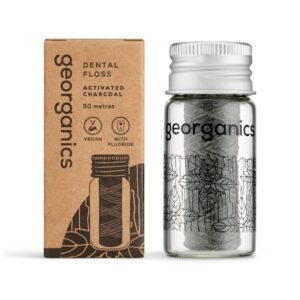 Nić dentystyczna z węglem aktywnym i fluorem, 50 m, Georganics